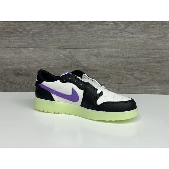 Nike Air Jordan 1 Low OG “Black Raspberry” Glow In The Dark Youth 6Y -HF0410 001 - Picture 8 of 10